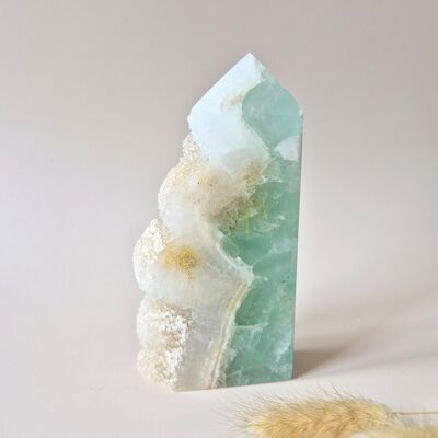 XL Green Fluorite Point – Rough & Polished | Unique Piece 790grams