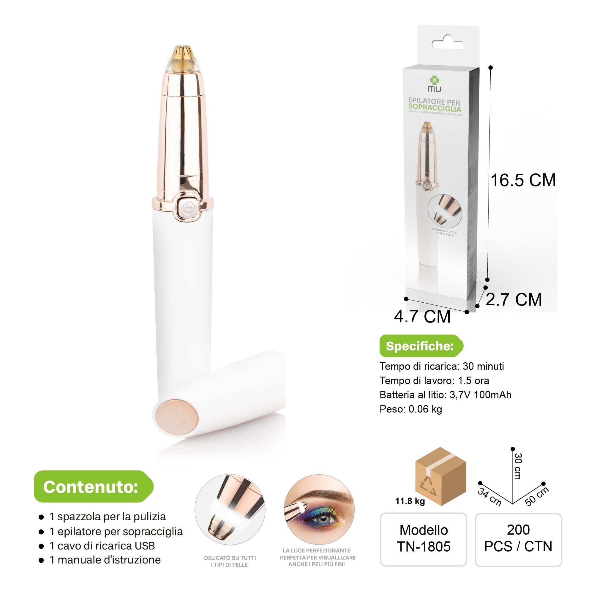 TN-1805 Eyebrow Epilator