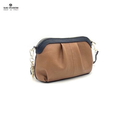 Genuine leather small chain bag, Made in Italy, art. 112616