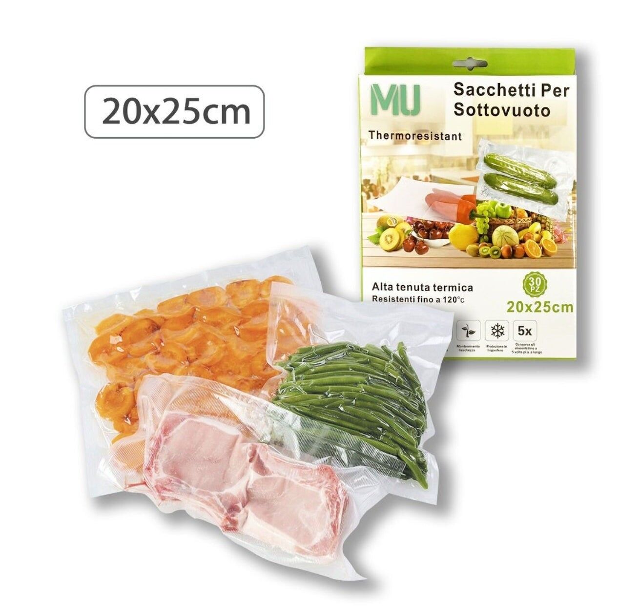 THERMORESISTANT VACCUUM BAGS 20X25CM