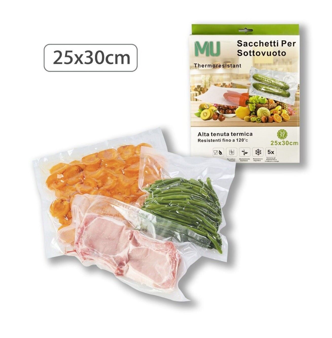 THERMORESISTANT VACCUUM BAGS 25X30CM