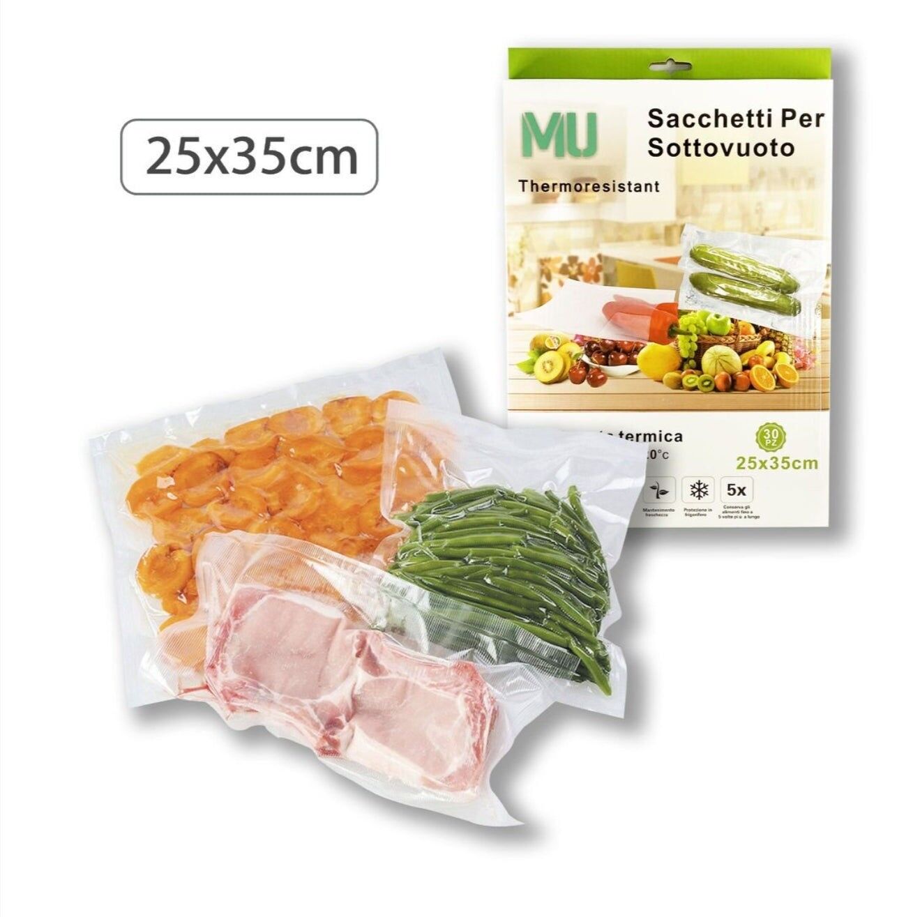 THERMORESISTANT VACCUUM BAGS 25X35CM