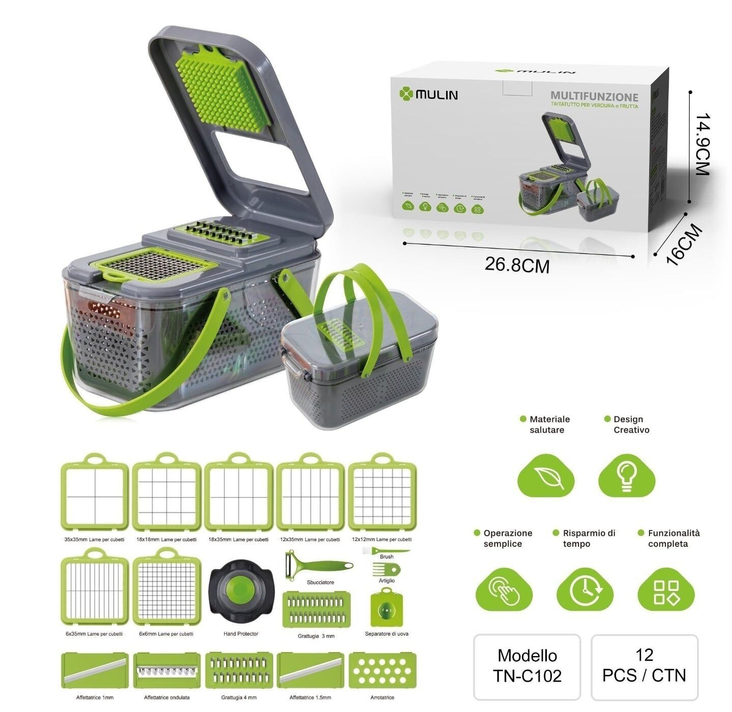 TN-C102 Multifunctional Manual Vegetable Cutter