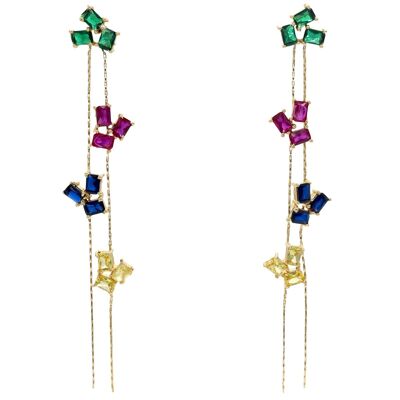 Florescer Zc Boucles D'oreilles Multi Tropicales