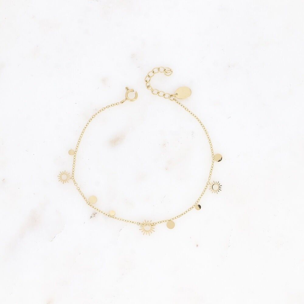 Armband - runde Quasten und durchbrochene Sonne