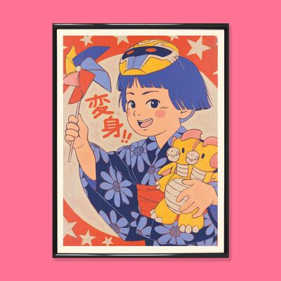 "Henshin girl" poster (30x40cm or A4 format)