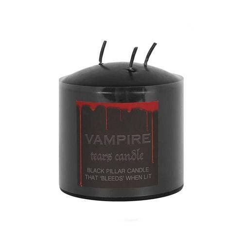 Candela a colonna Lacrime di Vampiro Nera 7.5cm