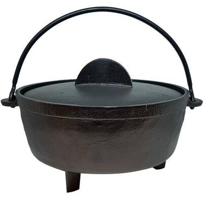 Caldero plano de hierro fundido de 17 cm