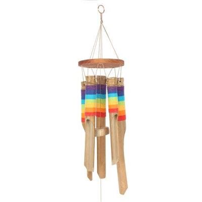 Multicolour Bamboo Windchime with thread