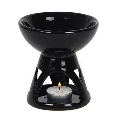 Brûleur à mazout à bol profond noir