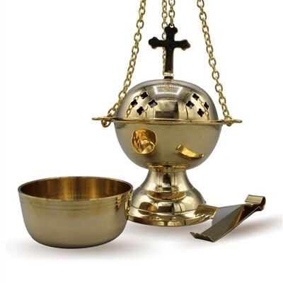 Brass Hanging incenseholder 6" set of 3pcs.