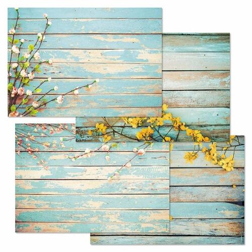 Sets de table papier - primavera - fleurs - printemps - été