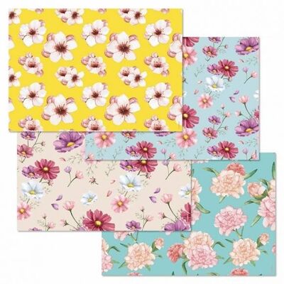 Paper placemats - flowery - flowers - spring - summer