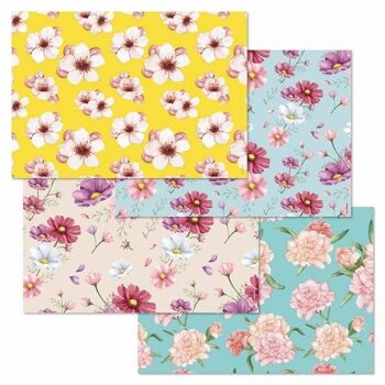 Sets de table papier - flowery - fleurs - printemps - été 1