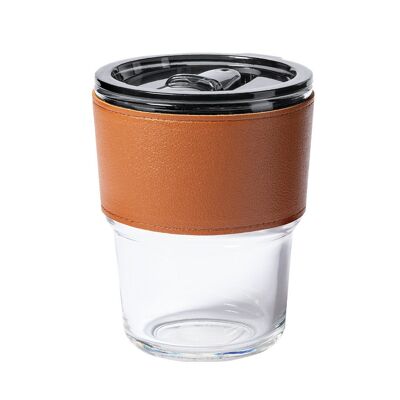 Borosilicate design glass 400 ml Color: Leather