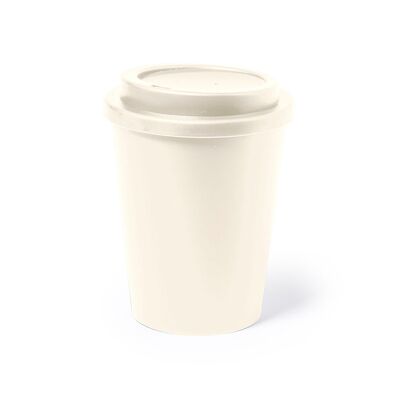 300 ml Double-walled Thermal PP Cup Color: Beige