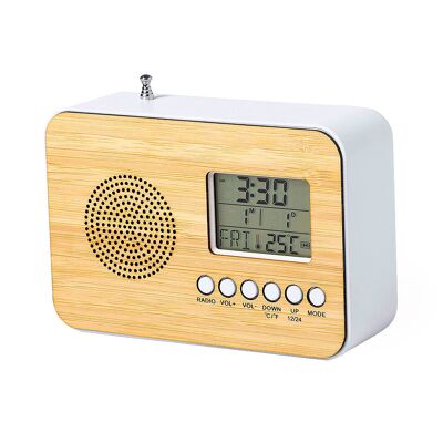 Nature Bamboo Radio Clock Color: Wood