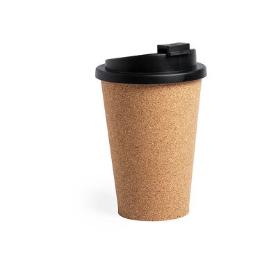 Natural cork thermal glass 350 ml Color: Wood