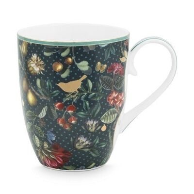 PIP - Large Winter Wonderland Overall Dark Blue Mug - 350ml