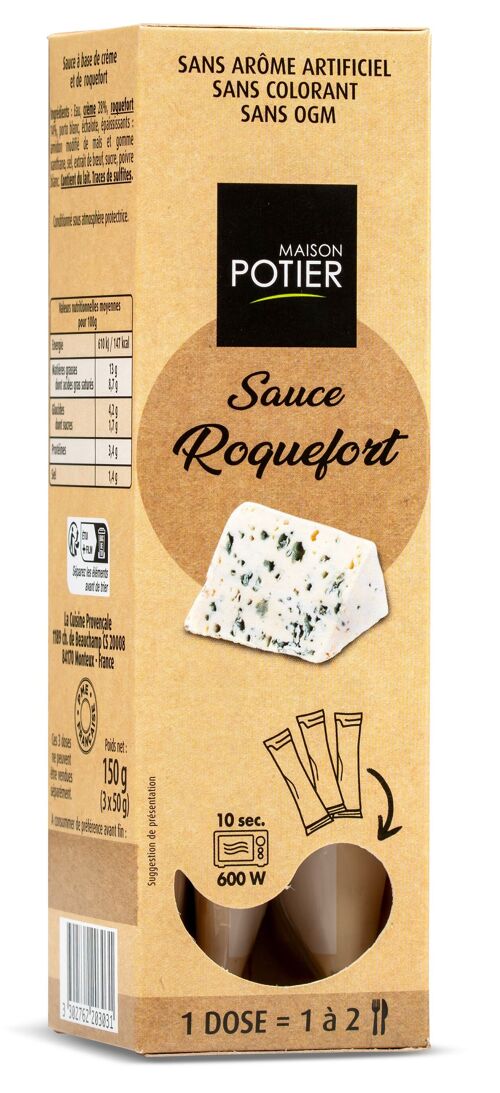 SAUCE ROQUEFORT ÉTUI 3X50 G