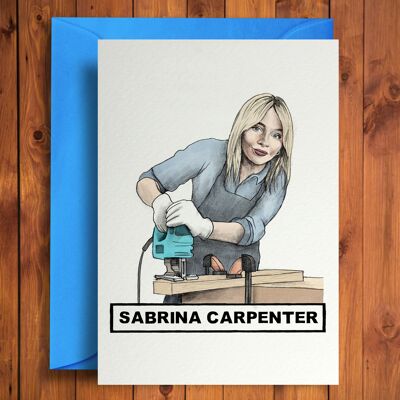 Sabrina Carpenter - Tarjeta de cumpleaños divertida
