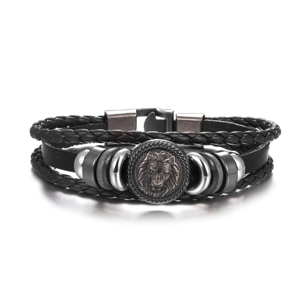 Braccialetti da uomo - Pelle e Testa di Leone