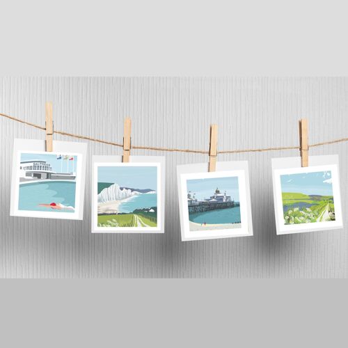 South East England Greeting Cards pack of 4