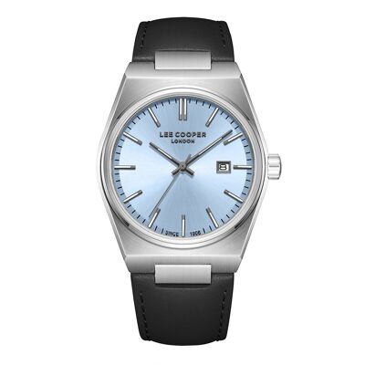 LeeCooper – LOÏC – LC08261 – Montre Homme – Analogique Mouvement Quartz 3 aiguilles et date – Boitier tonneau en métal argenté