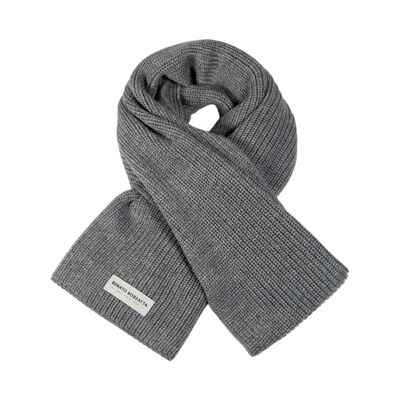 RB5002F | Sciarpa in Maglia CERVINO Misto Lana Made in Italy. Colore Grigio Melange - Taglia Unica