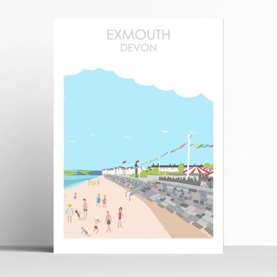 Exmouth Devon Digital Print - A4