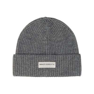 RB5003F | CERVINO Wool Blend Knit Hat Made in Italy.Color Melange Grey - One Size