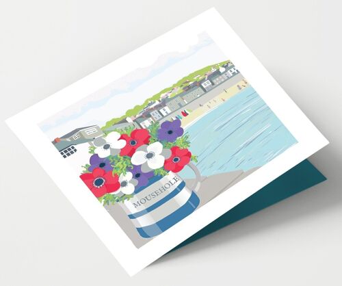 Mousehole and Anemones Cornwall Card - Pack of 6 Cards