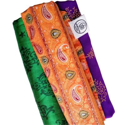Reusable sari gift wrap (furoshiki) bundles (S, M, L, or XL)