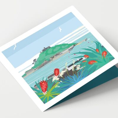 Tarjeta St Michaels Mount Cornwall - Paquete de 4 tarjetas