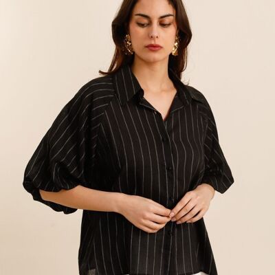 Camicia a righe ampia – Eleganza casual e comfort assoluto