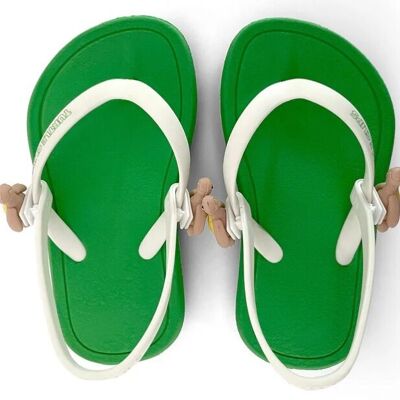 Chanclas para niños Turtle Clips, tallas 6 niño - 5 adulto (Reino Unido)/23-38 (UE) - VERDE