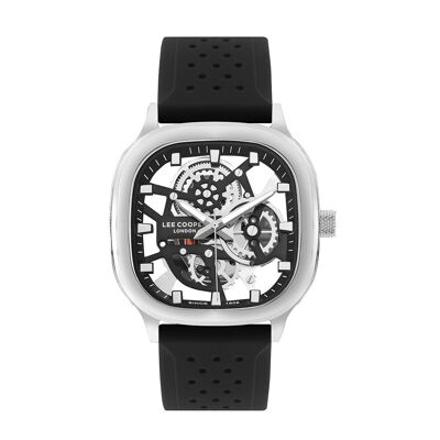 LeeCooper – MARTIAL – LC07973 – Montre Homme – Analogique Mouvement Quartz 3 aiguilles – Boitier coussin en métal – Cadran squelette