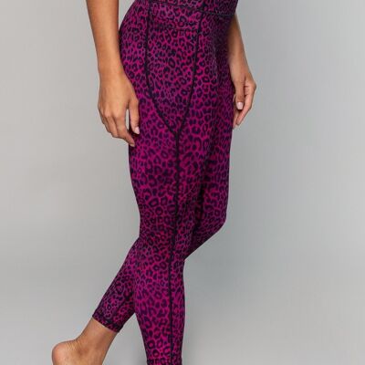 Leggings a vita alta Wild Neon con tasche 7/8