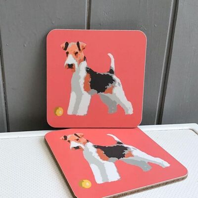 Fox Terrier Coaster (set of 2)