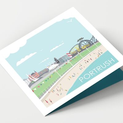 Carta dell'Irlanda del Nord di Portrush Beach - Confezione da 4 carte