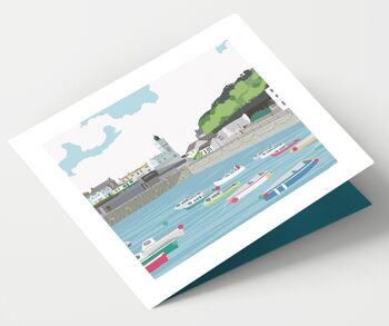 Carte de Porthleven Harbour Cornwall - Paquet de 4 cartes