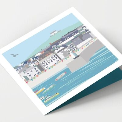 Tarjeta de St Ives Island Cornwall - Paquete de 4 tarjetas