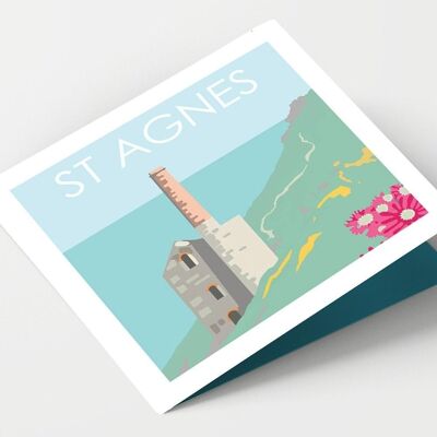 Tarjeta St Agnes Cornwall - Paquete de 4 tarjetas