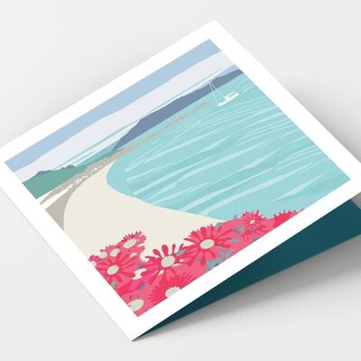 Isles of Scilly Beach Cornwall Card - Confezione da 4 carte
