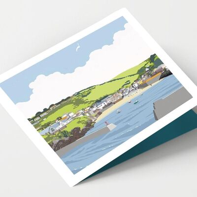 Tarjeta Port Isaac Cornwall - Paquete de 4 tarjetas
