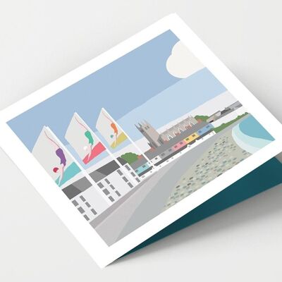 Penzance Promenade Cornwall Karte - Packung mit 4 Karten