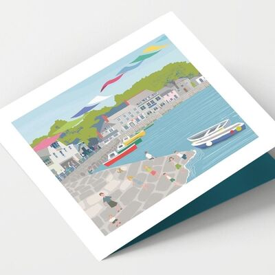 Tarjeta Cornwall de Padstow Harbour - Paquete de 4 tarjetas