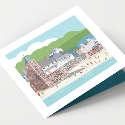 Kingsands Cornwall Karte - Packung mit 4 Karten