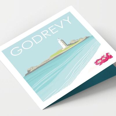 Tarjeta Godrevy Cornwall - Paquete de 4 tarjetas