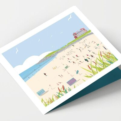 Carte Fistral Cornwall - Paquet de 4 Cartes